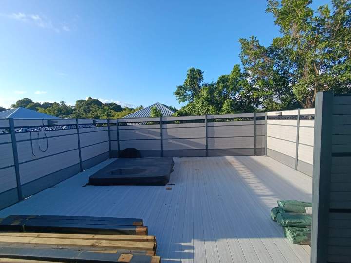 Terrasse en cours d'aménagement Guadeloupe
