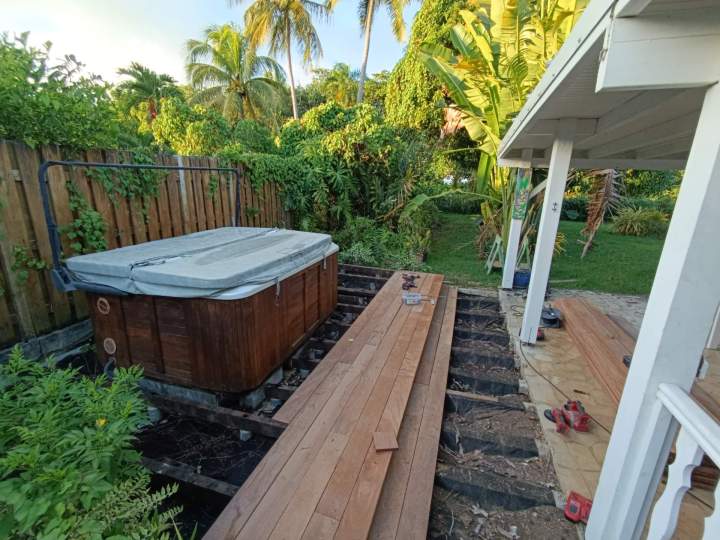 Aménagement terrasse et spa Guadeloupe